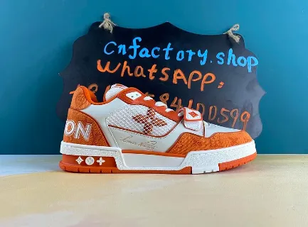 Orange LV Sneakers - Image 3