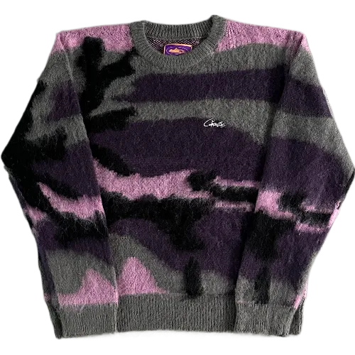 CORTEIZ CREWNECK MOHAIR PURPLE CAMO KNITTED - Image 2