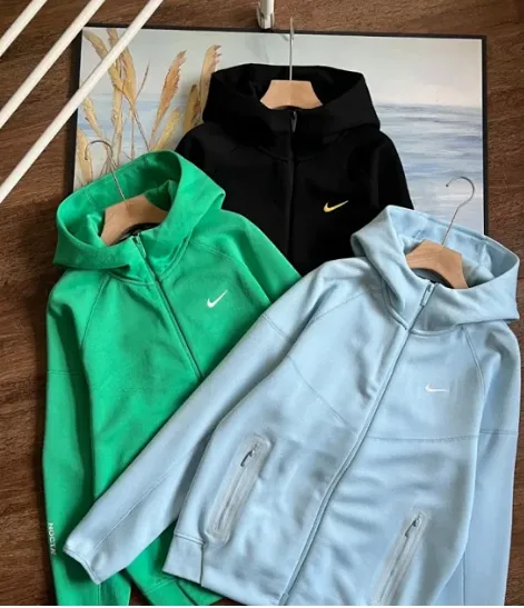 Nike x Nocta Tech Fleece Logo Silicone Print Sports Zip Hoodie - Image 2