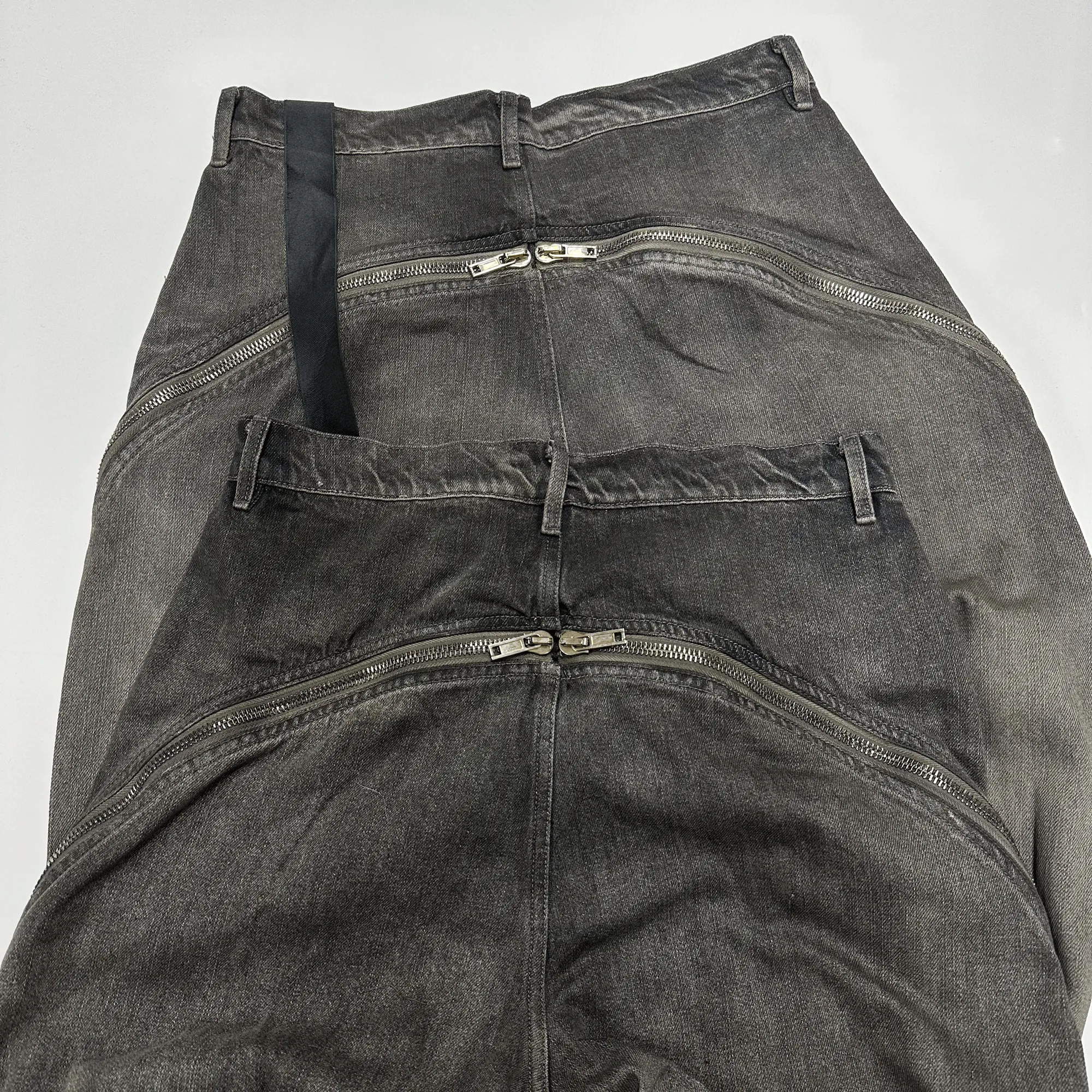 RICK OWENS BOLAN ZIP FLARED JEANS - Image 3