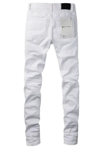 PURPLE WHITE JEANS - Image 2