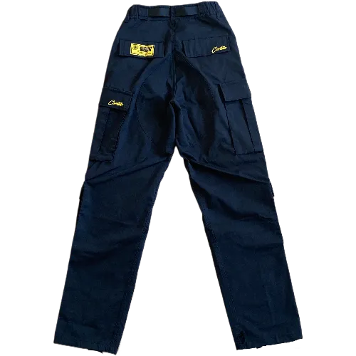 Corteiz pants cargo Black Yellow Logo - Image 2