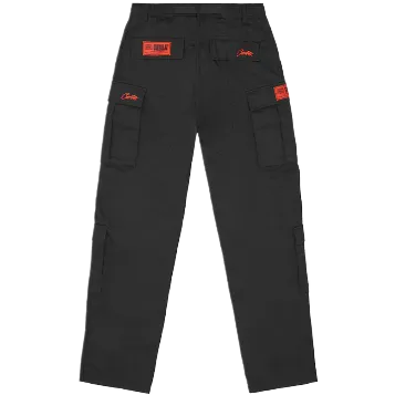 Corteiz pants cargo black red logo - Image 2