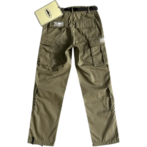 corteiz pants cargo military green logo - Image 2