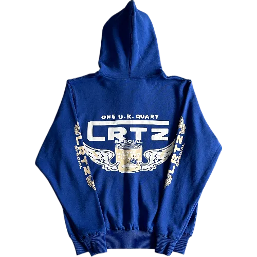 corteiz hoodie zip up gasolina blue - Image 2
