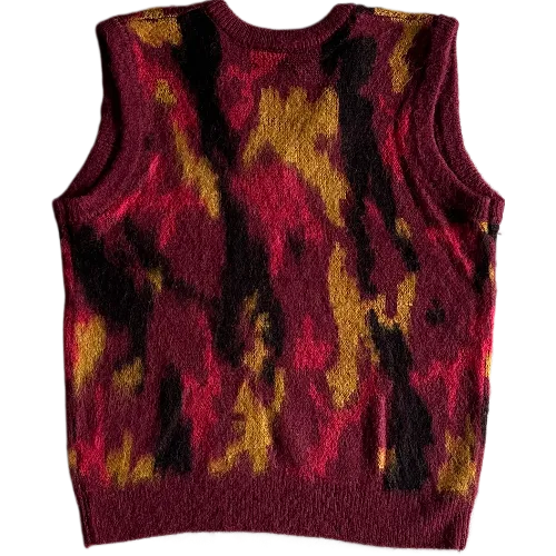 corteiz gilet Mohair Knit Red Yellow Black Camo - Image 2