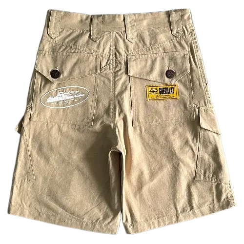 corteiz shorts cargo Slant pocket khaki - Image 2