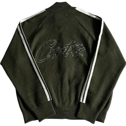 corteiz zip up Knit fleece-green - Image 2