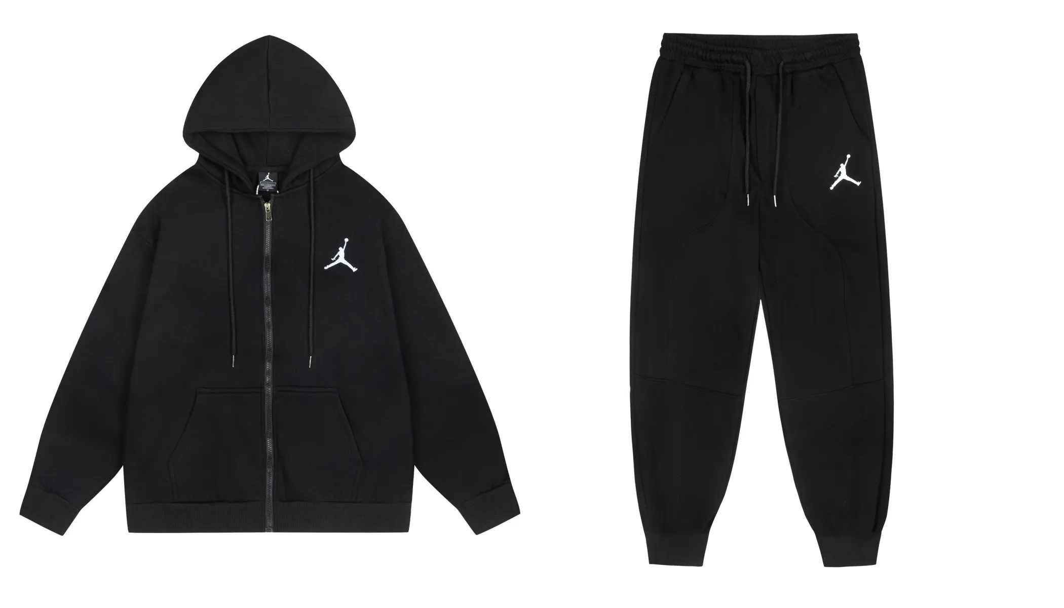 飞人加绒卫衣外套男女情侣上衣连帽衫刺绣外套外贸批发ASI (17)